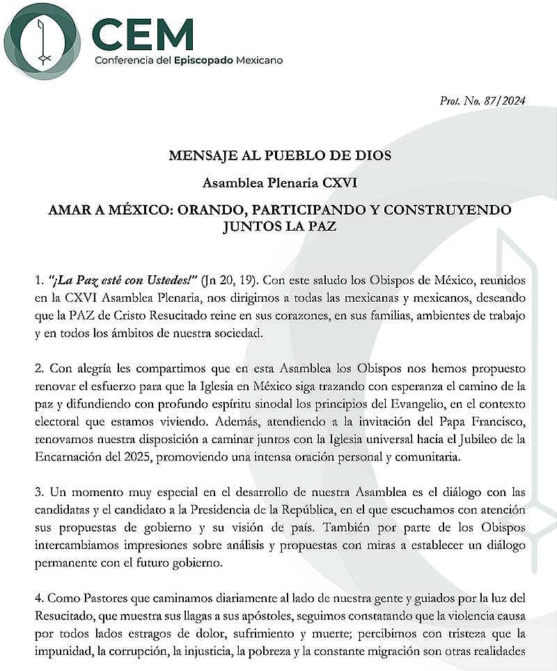 ¡NO QUIEREN MANIPULACIÓN! - *Obispos en Contra del Uso Electoral de los Programas Sociales