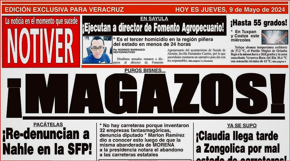 LA PORTADA - JUEVES 9 DE MAYO 2024