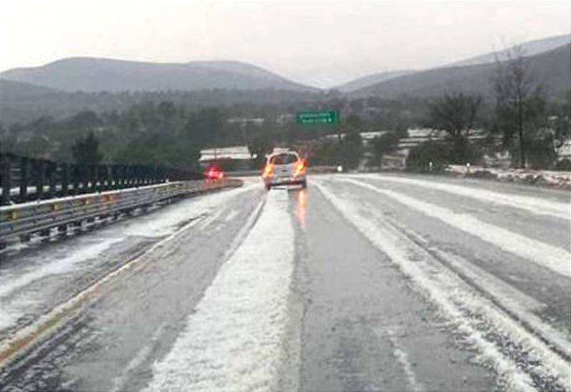 ¡HASTA GRANIZA EN LA AUTOPISTA ORIZABA-PUEBLA!