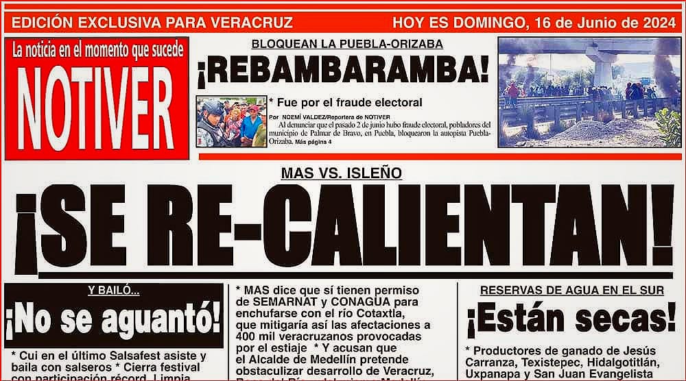 LA PORTADA - DOMINGO 16 DE JUNIO 2024