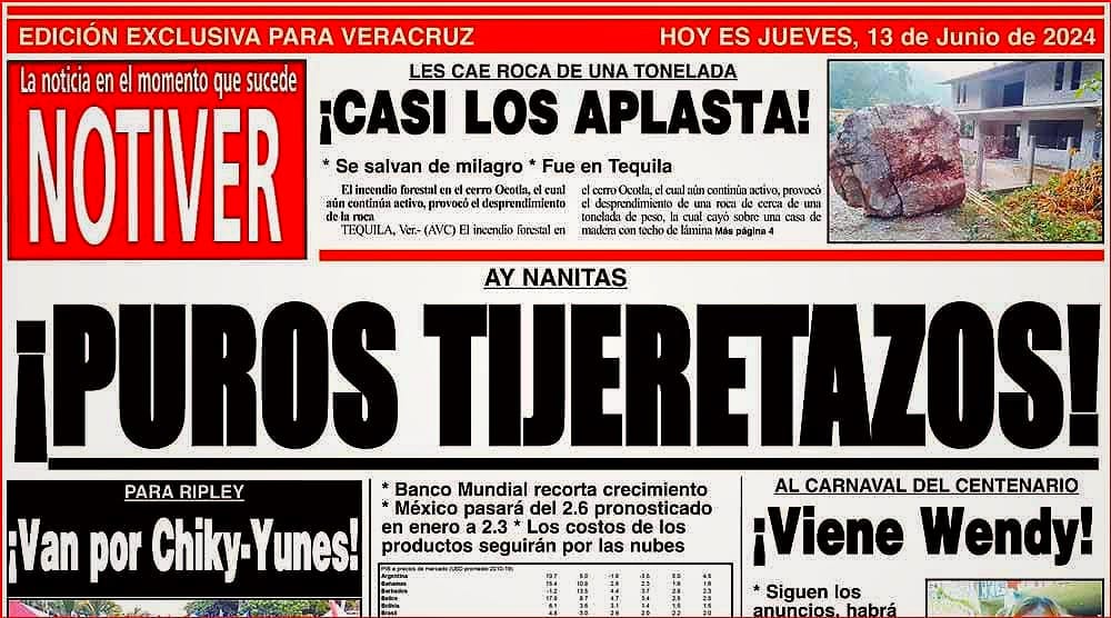 LA PORTADA - JUEVES 13 DE JUNIO 2024