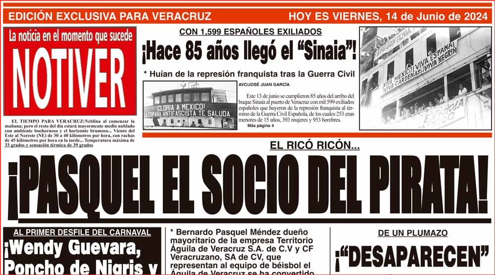 LA PORTADA - VIERNES 14 DE JUNIO 2024