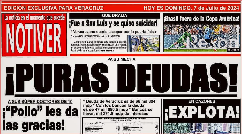 LA PORTADA - DOMINGO 7 DE JULIO 2024