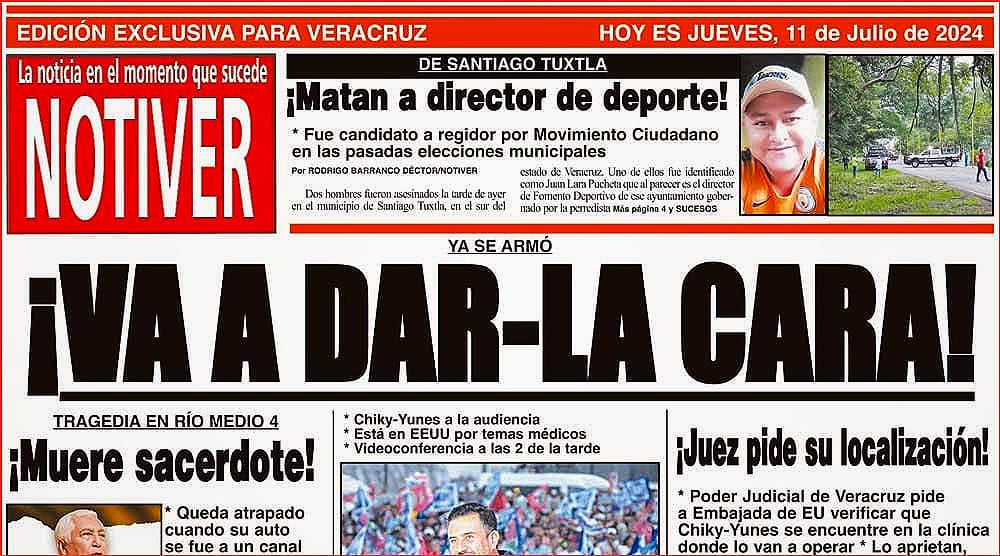 LA PORTADA - JUEVES 11 DE JULIO 2024