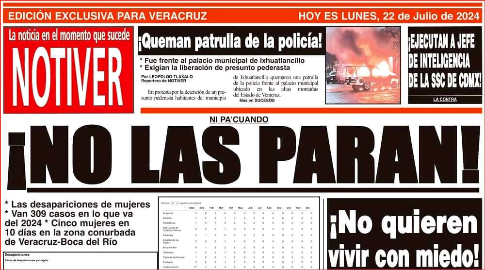 LA PORTADA - LUNES 22 DE JULIO 2024