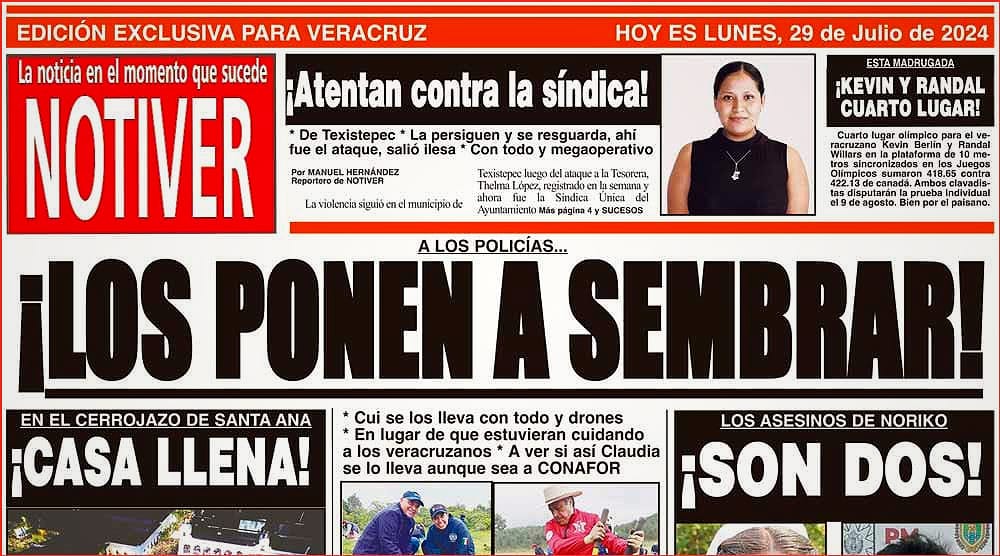 LA PORTADA - LUNES 29 DE JULIO 2024