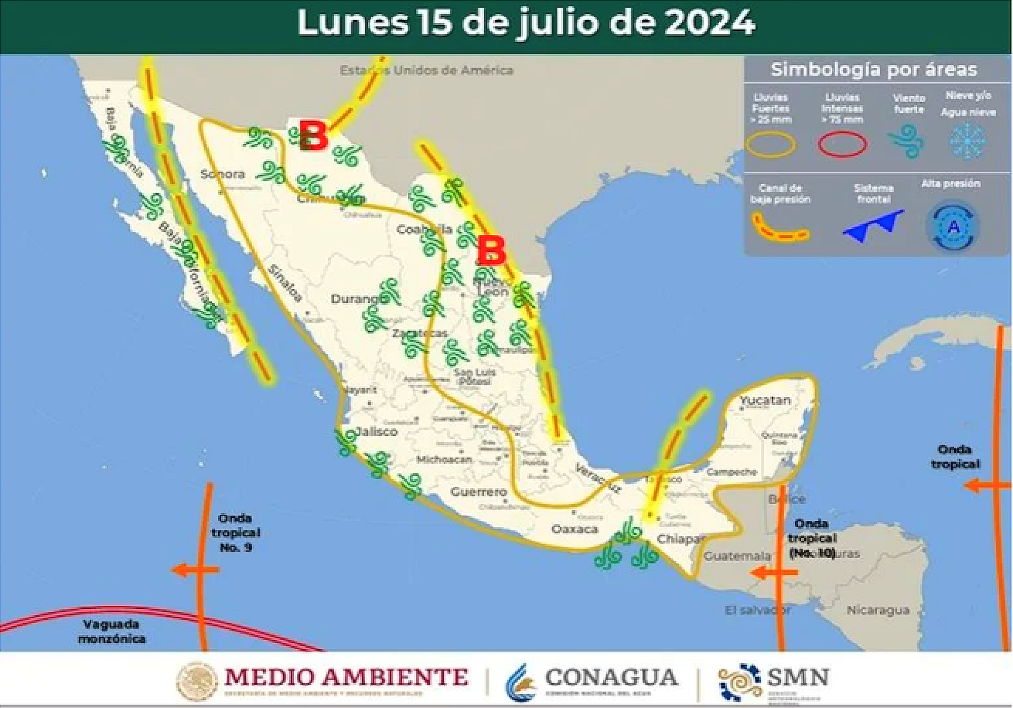 ¡ONDA TROPICAL 10 AZOTARÁ CON LLUVIAS INTENSAS DE LUNES A JUEVES!