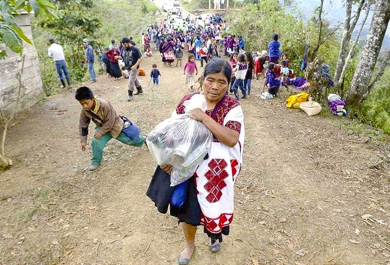 ¡INDÍGENAS DE CHIAPAS SE REFUGIAN EN ESCUELA TRAS ATAQUE DEL GRUPO ARMADO “LOS HERRERA"!