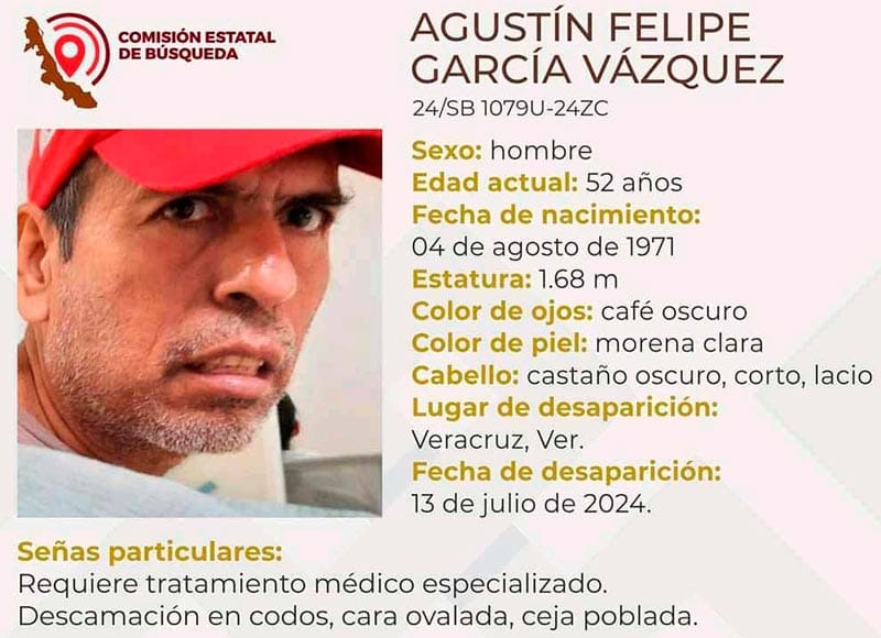 ¡SIGUE DESAPARECIDO AGUSTÍN FELIPE!