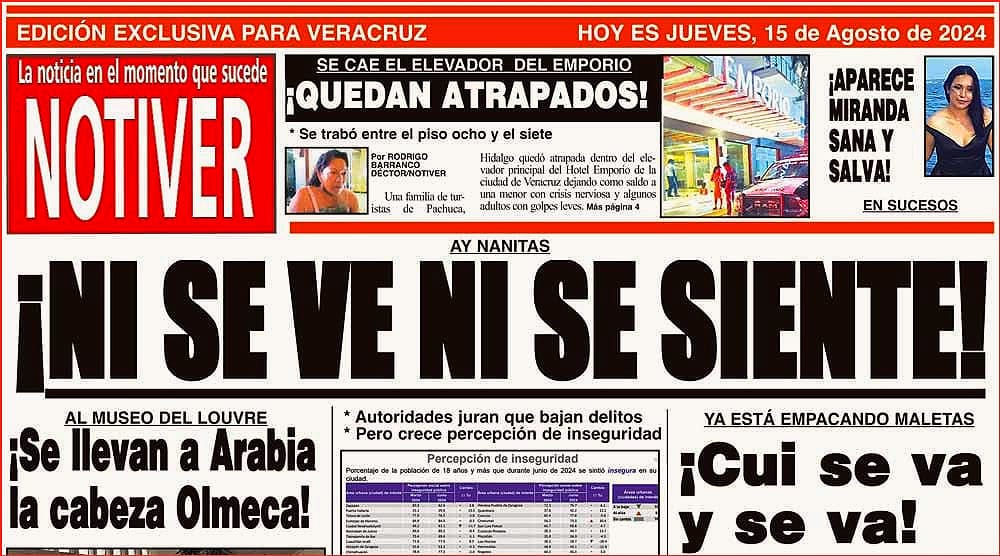 LA PORTADA - JUEVES 15 DE AGOSTO 2024