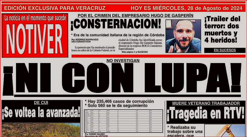 LA PORTADA - MIÉRCOLES 28 DE AGOSTO 2024