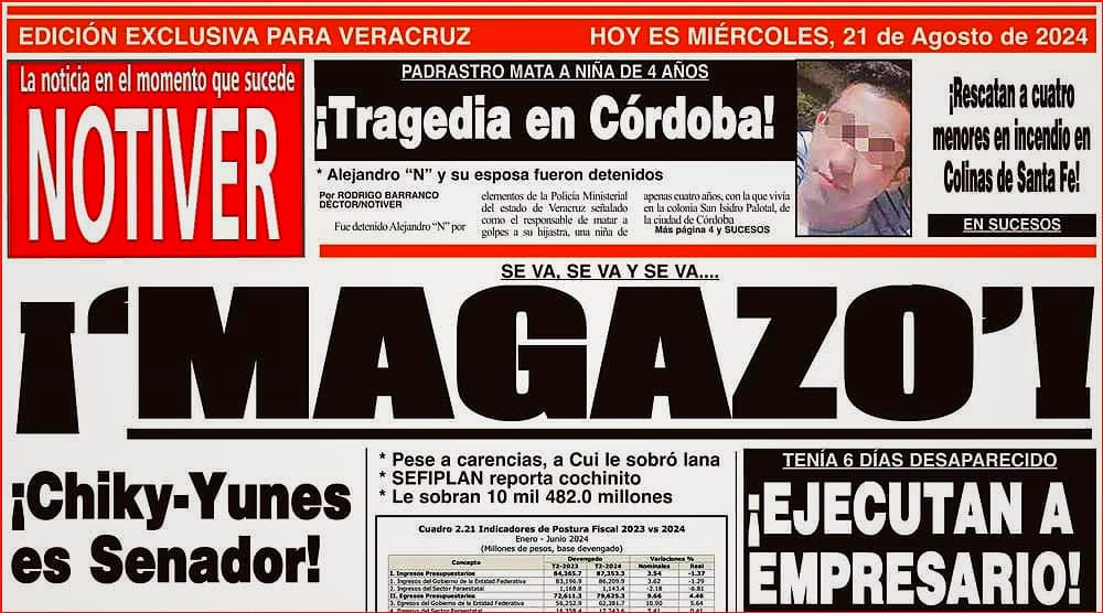 LA PORTADA - MIÉRCOLES 21 DE AGOSTO 2024