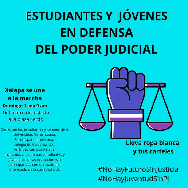 ¡SE LES UNEN! - *Estudiantes con el Poder Judicial *Convocan a ciudadanos para marchar