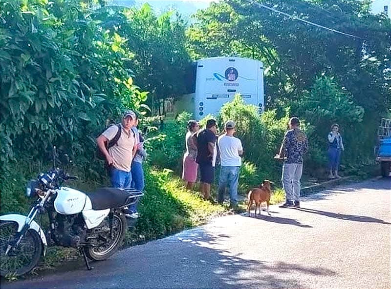 ¡AUTOBÚS SIN FRENOS SALE VOLANDO DE LA CARRETERA! - NO HUBO PASAJEROS LESIONADOS *IXHUATLÁN-CÓRDOBA