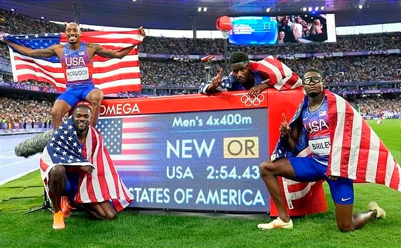 ¡USA IMPONE JERARQUÍA Y HACE DOBLETE EN RELEVOS 4X400!