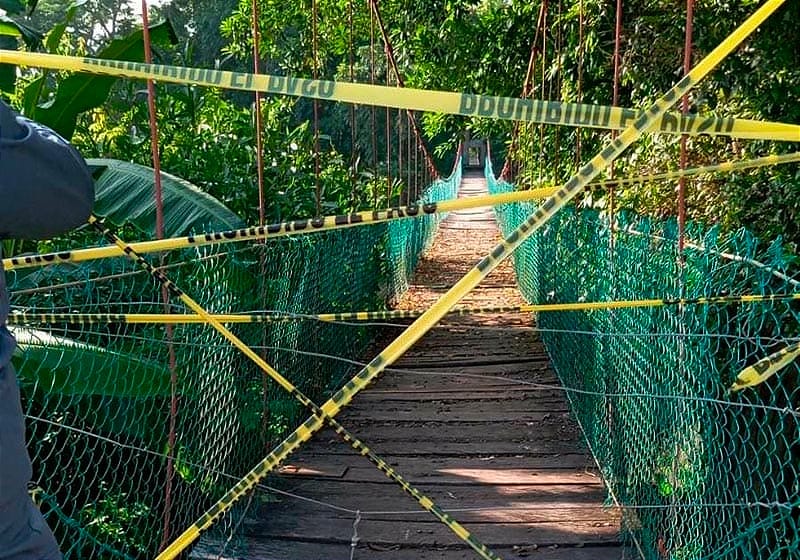 ¡CIERRAN PUENTE! - SE CONSTRUYÓ EN 1983 *TIENE 80 METROS DE LONGITUD