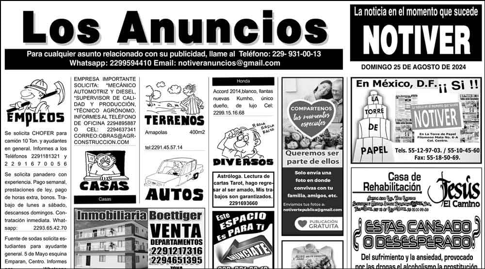 ...LOS ANUNCIOS, AVISOS Y DEMÁS! - DOMINGO, 25 DE AGOSTO 2024