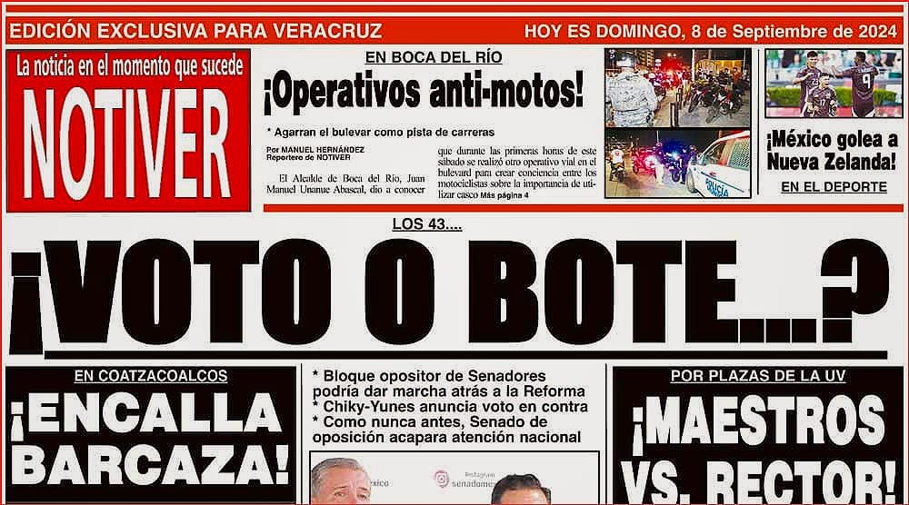 LA PORTADA - DOMINGO 8 DE SEPTIEMBRE 2024