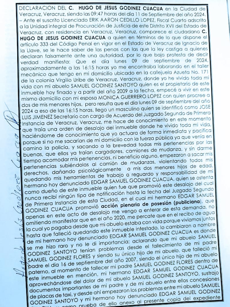 ¡SIGUE EL PLEITO ENTRE HERMANOS POR APODERARSE DE TERRENO DEL ABUELO!