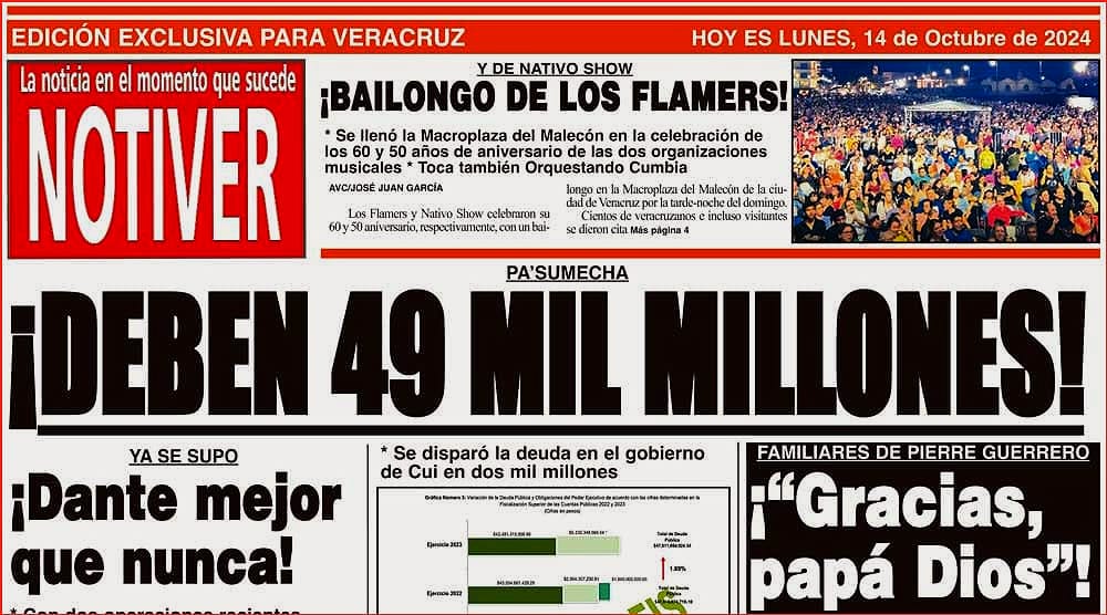 LA PORTADA - LUNES 14 DE OCTUBRE 2024