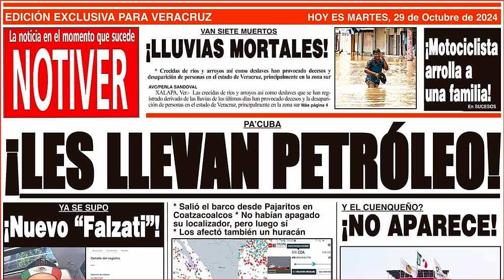 LA PORTADA - MARTES 29 DE OCTUBRE 2024