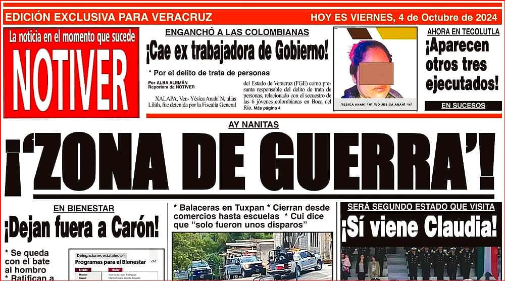 LA PORTADA - VIERNES 4 DE OCTUBRE 2024