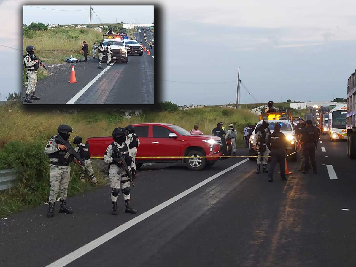 ¡HALLAN RESTOS HUMANOS EN LA AUTOPISTA VERACRUZ-CARDEL! - *GUARDIA NACIONAL RESGUARDA LA ZONA