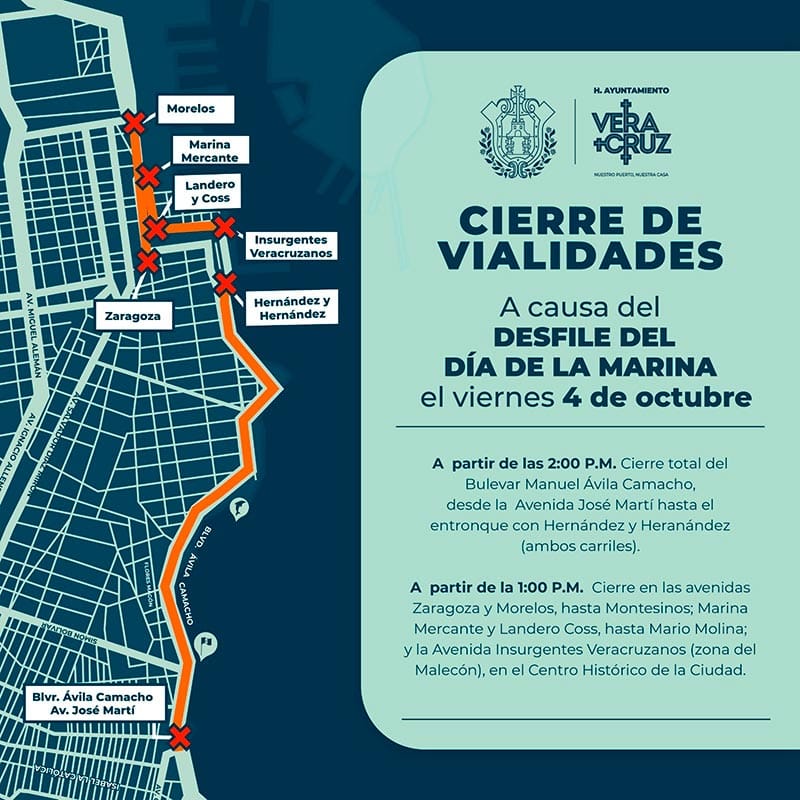 ¡CIERRAN EL BULEVAR ÁVILA CAMACHO! - *Desfile de la Marina *Hoy a partir de las 14 horas