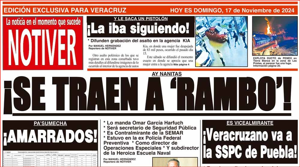 LA PORTADA - DOMINGO 17 DE NOVIEMBRE 2024