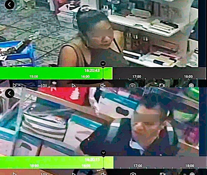 ¡GRABAN A PAREJA DE FARDEROS ROBANDO EN PLAZA COMERCIAL!