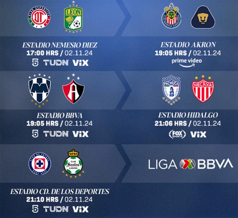 ¡MARATÓNICA JORNADA SABATINA EN LA LIGA MX!