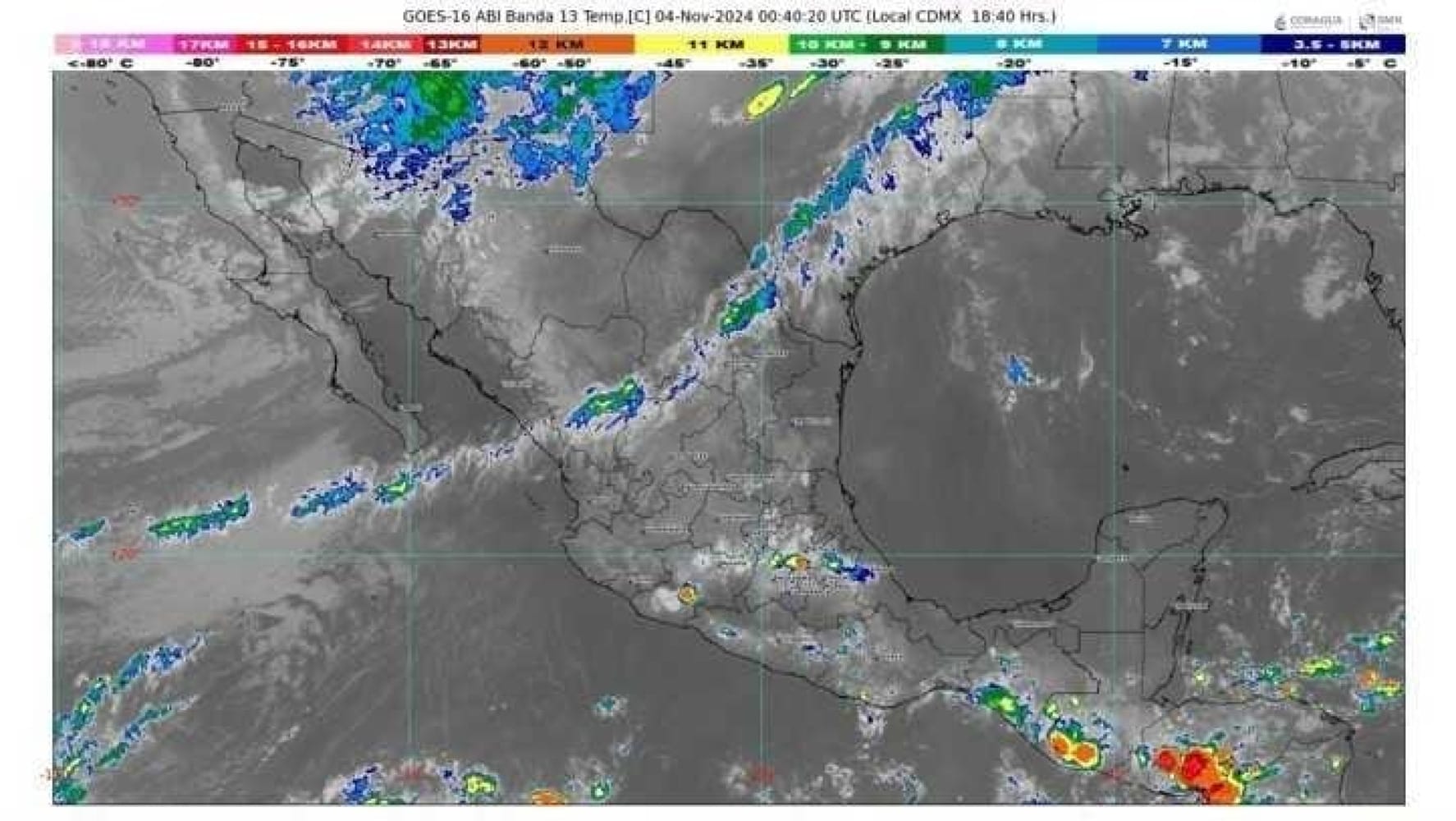 ¡FRENTE FRÍO SIETE SE VOLVERÁ ESTACIONARIO, SEGUIRÁN LAS LLUVIAS!