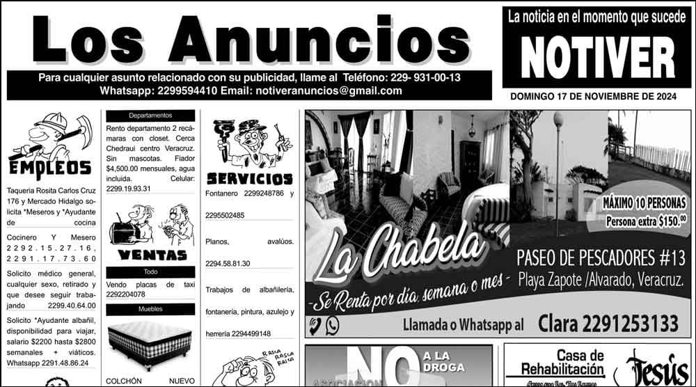 ...LOS ANUNCIOS, AVISOS Y DEMÁS! - DOMINGO, 16 DE NOVIEMBRE 2024