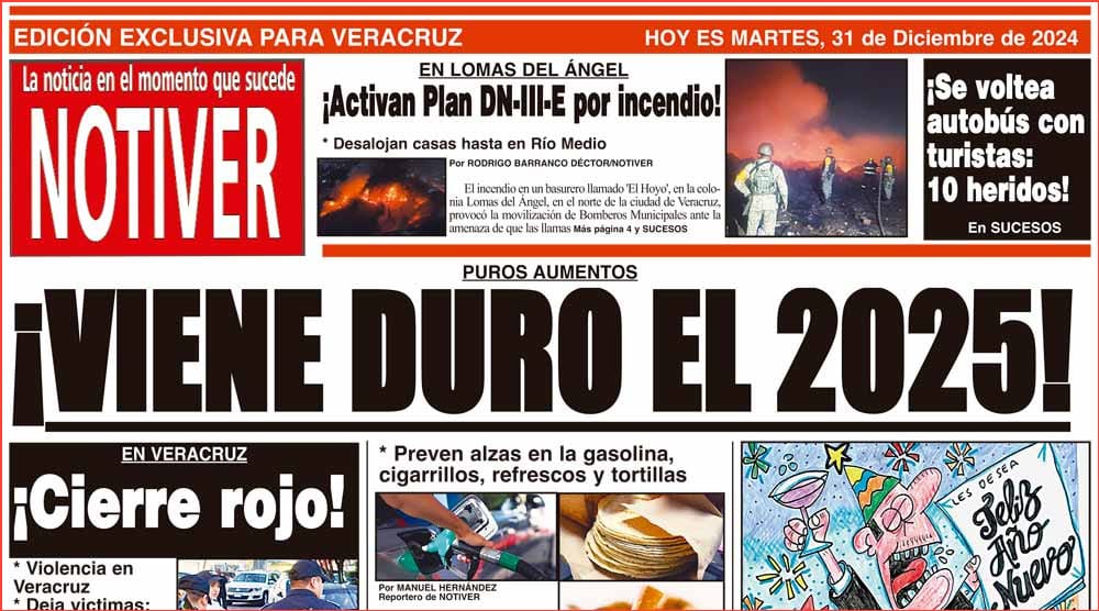 LA PORTADA - MARTES 31 DE DICIEMBRE 2024