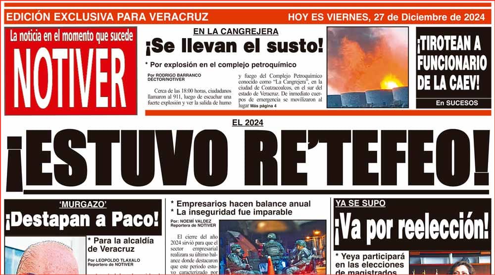 LA PORTADA - VIERNES 27 DE DICIEMBRE 2024