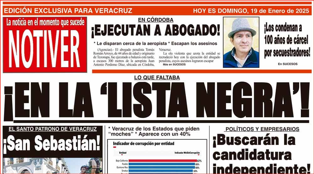 LA PORTADA - DOMINGO 19 DE ENERO 2025