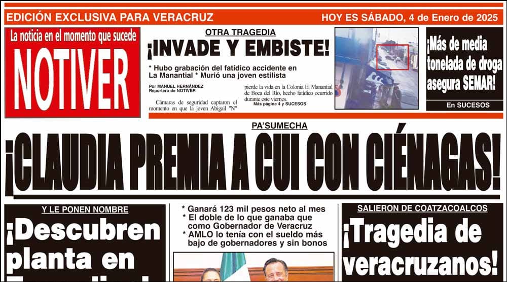 LA PORTADA - SÁBADO 4 DE ENERO 2025