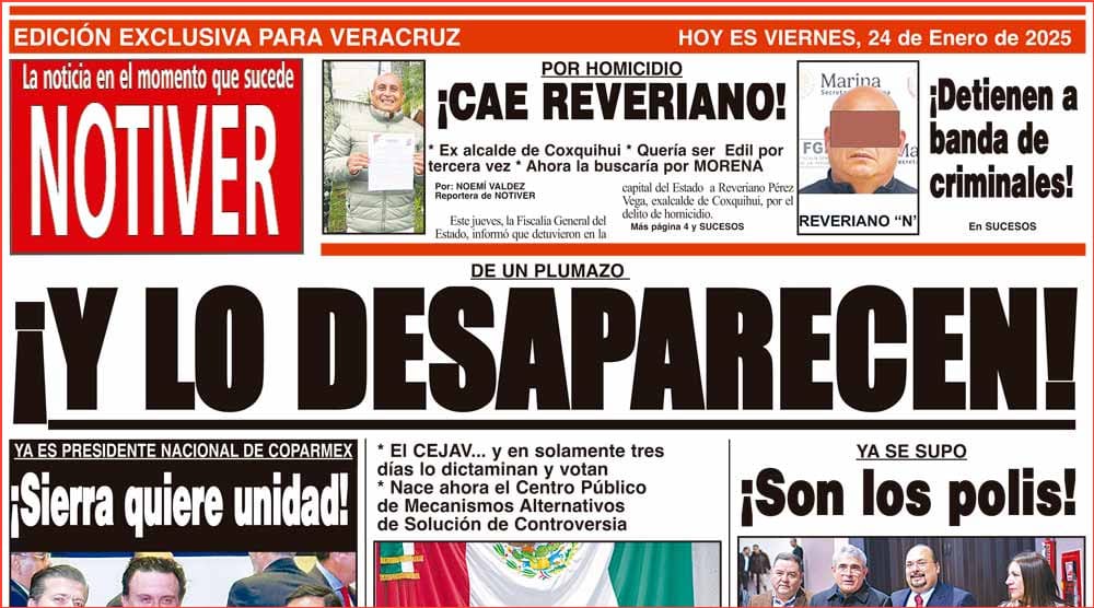 LA PORTADA - VIERNES 24 DE ENERO 2025