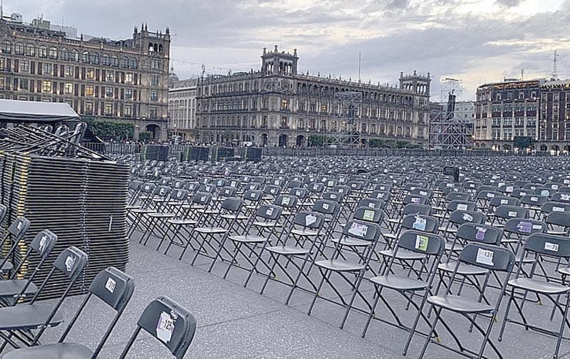 ¡SE PREPARA EL ZÓCALO PARA LOS 100 PRIMEROS DÍAS DE GOBIERNO DE CLAUDIA SHEINBAUM!