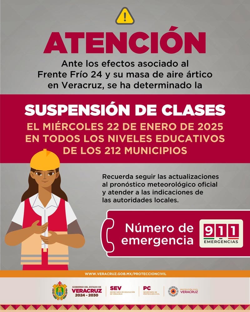 ¡NO HAY CLASES! - POR EL FRENTE FRÍO 24