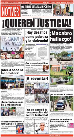 LA PORTADA - LUNES, 14 DE AGOSTO 2023