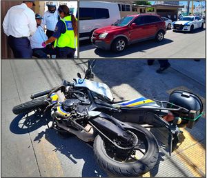 ¡MOTO-PATRULLERO CHOCÓ CON CAMIONETÓN!