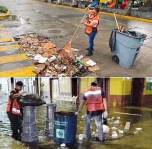 ¡RECOGEN 10 TONELADAS DE BASURA TRAS EL TROMBÓN!