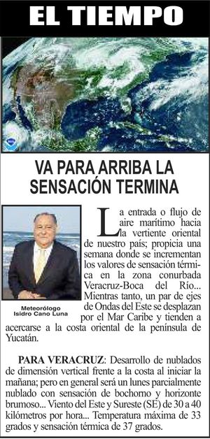 VA PARA ARRIBA LA SENSACIÓN TERMINA