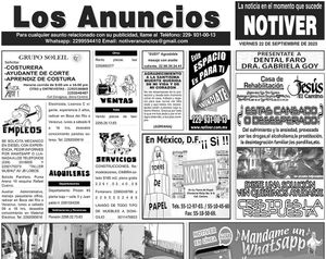 ...LOS ANUNCIOS, AVISOS Y DEMÁS! - VIERNES, 22 DE SEPTIEMBRE 2023