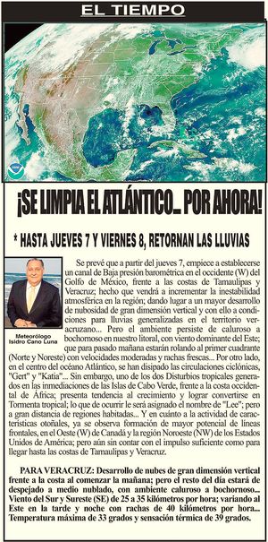 ¡SE LIMPIA EL ATLÁNTICO... POR AHORA!