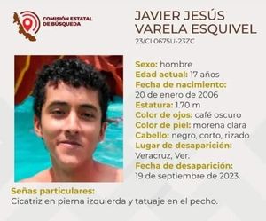 JAVIER FUE REPORTADO COMO DESAPARECIDO