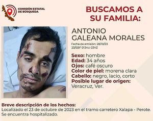 ¡BUSCAN A LOS FAMILIARES DE UN HOMBRE ATROPELLADO EN LA CARRTERA DE XALAPA!