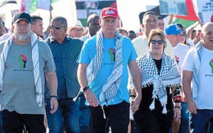 ¡PRESIDENTE DE CUBA ENCABEZA MULTITUDINARIA MARCHA PROPALESTINOS EN LA HABANA!