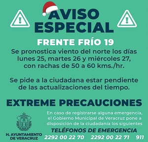 ¡ALERTAN POR FRENTE FRÍO!